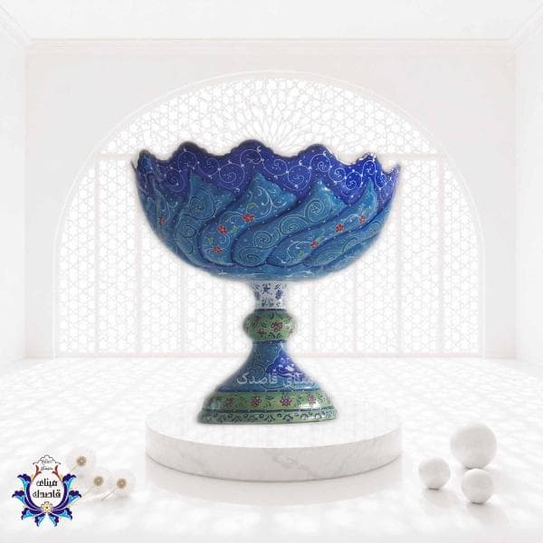 کاسه پایه دار میناکاری ۲۰ سانتیمتر کد ۲۳۳۱