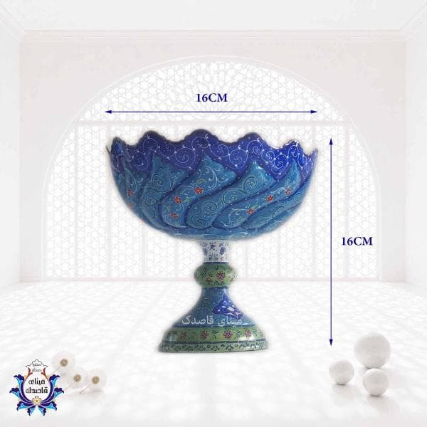 کاسه پایه دار میناکاری ۲۰ سانتیمتر کد ۲۳۳۱