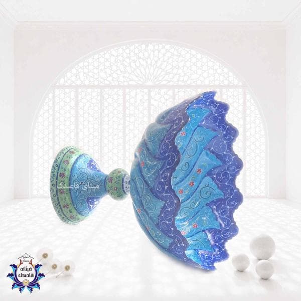 کاسه پایه دار میناکاری ۲۰ سانتیمتر کد ۲۳۳۱