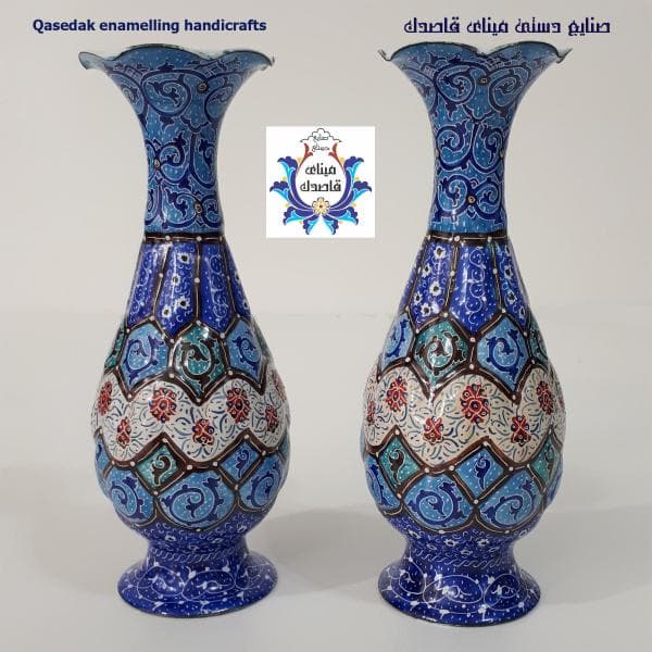 گلدان میناکاری ۱۶ سانتیمتر کد ۱۴۰۷