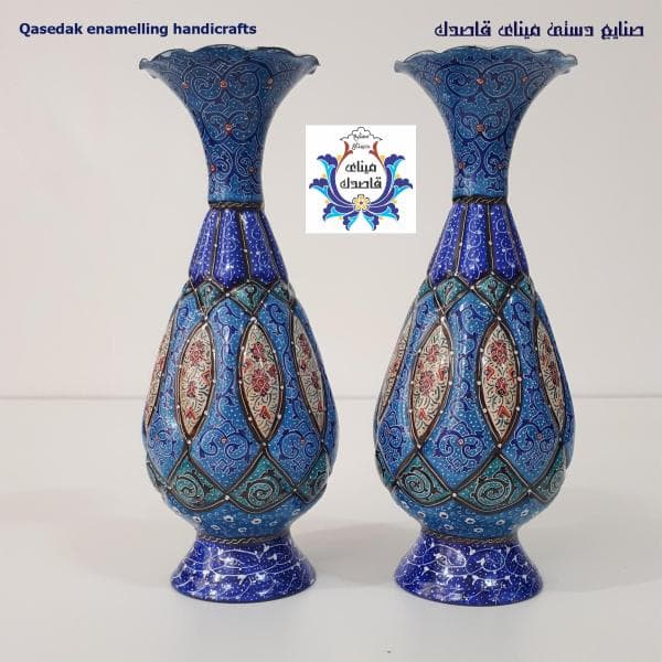 گلدان میناکاری موشکی ۲۰ سانتیمتر کد ۱۵۰۴