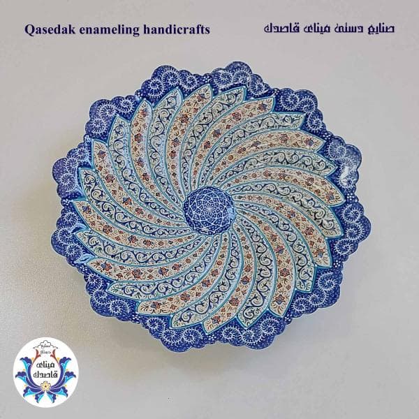 بشقاب میناکاری ۲۵ سانتیمتر کد ۱۲۶۴
