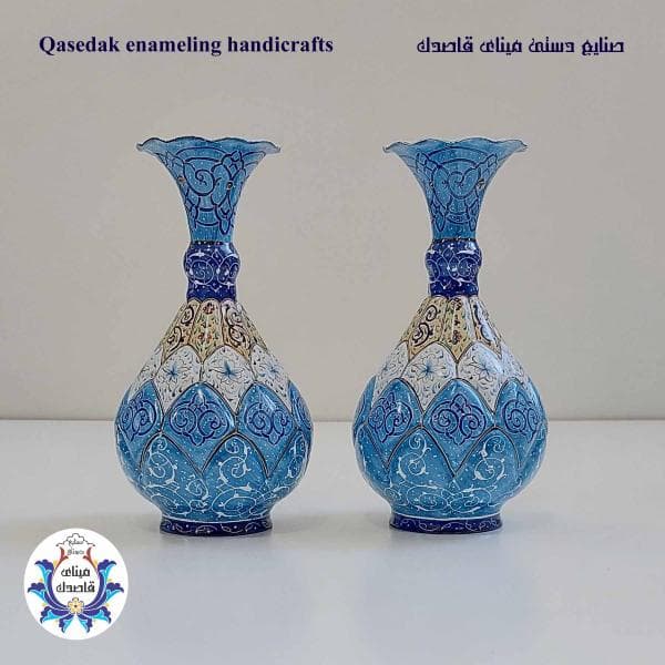 گلدان میناکاری پاپیونی ۱۶ سانتیمتر کد ۲۵۲۱